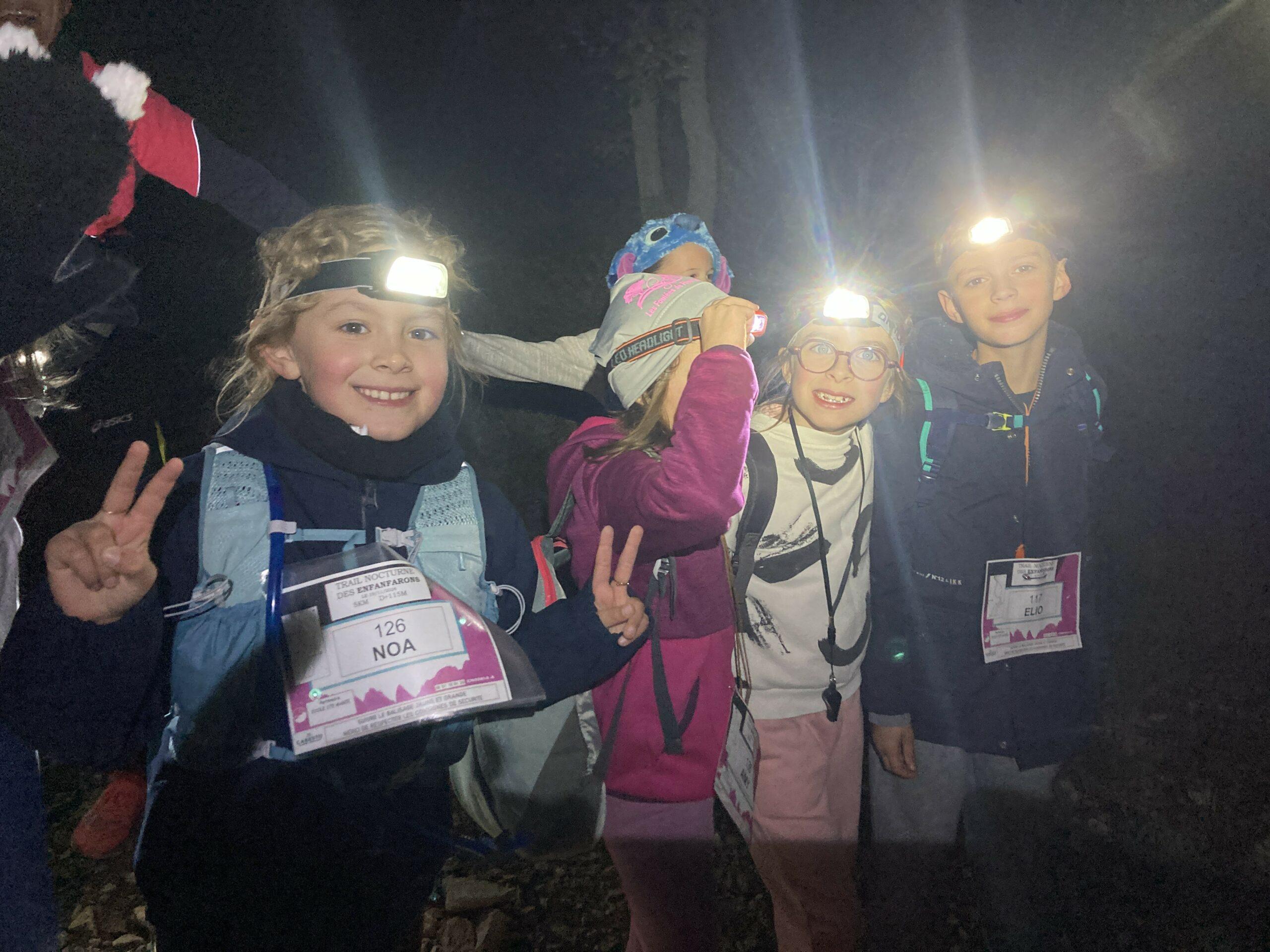 ecole sainte marie fuveau le trail nocture des enfants de CM1 5