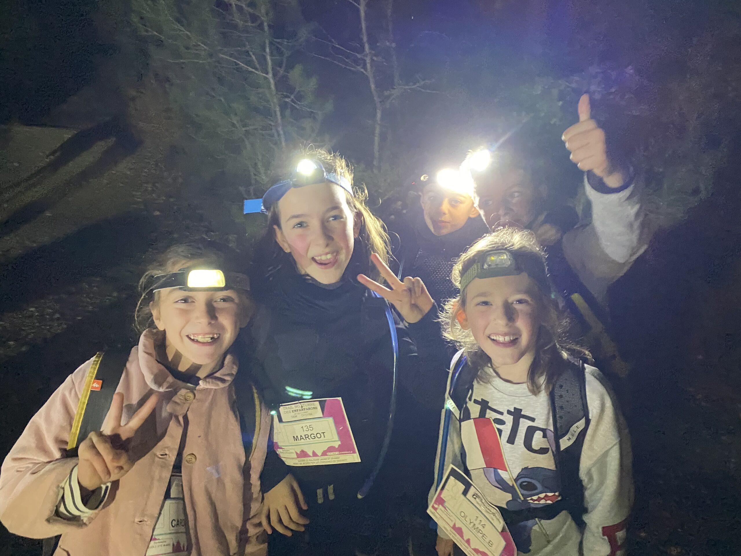 ecole sainte marie fuveau le trail nocture des enfants de CM12