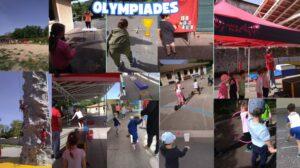 ecole sainte marie fuveau olympiades 2025 photos des différents ateliers ballon escalade jeux d'adresse etc