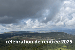 sainte baume france var célébration de rentrée école Sainte Marie fuveau octobre 2025 grans valons et ciel nuageux